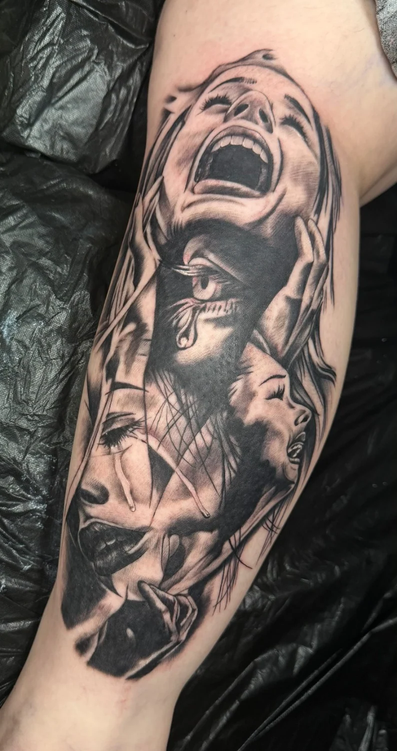 Zwei ausdrucksstarke Porträts – Tattoo-Arbeit von Silence